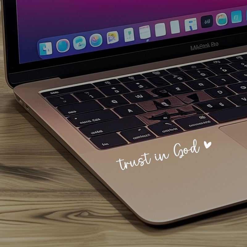WCDHOR 2 x Trust in God Rearview Mirror Decal Water Bottle Stickers Affirmation Reminder Sticker Laptop Bumper Sticker Tumbler Vinyl Sticker Car Mirror Decal New Car Decor (Trust in God, White) - Image 2